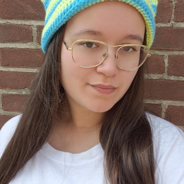 Gehaakte muts | Limegroen en turquoise