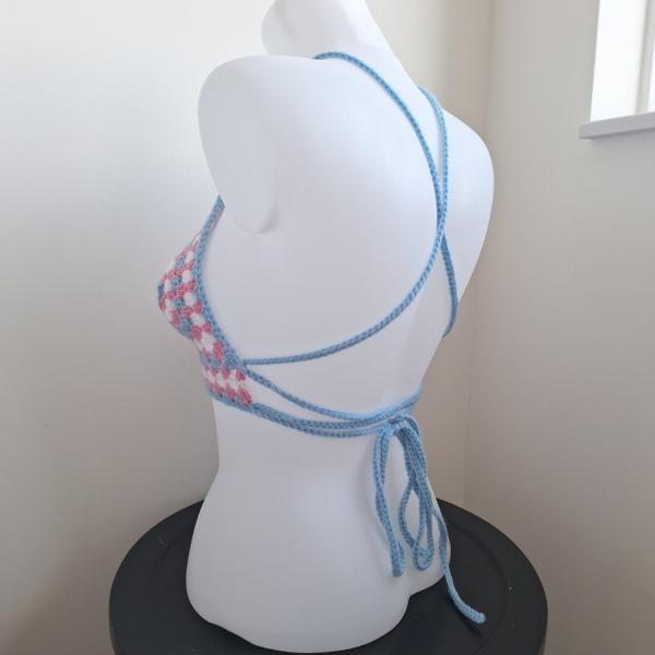 Gehaakt topje 'Pride transgender vlag'