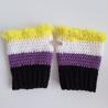 Thumbnail for Gehaakte handschoenen - gehaakte vingerloze handschoenen | Non-binary Pride vlag