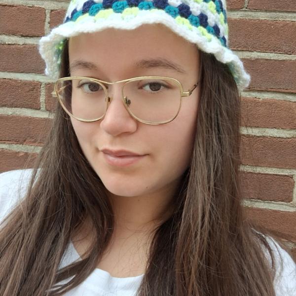 Gehaakte bucket hat 'Kiwi'