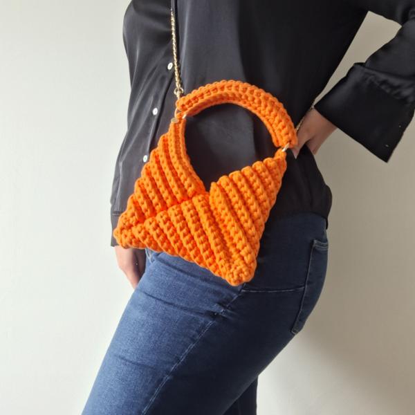 Gehaakte crossbody tas 'Oranje'