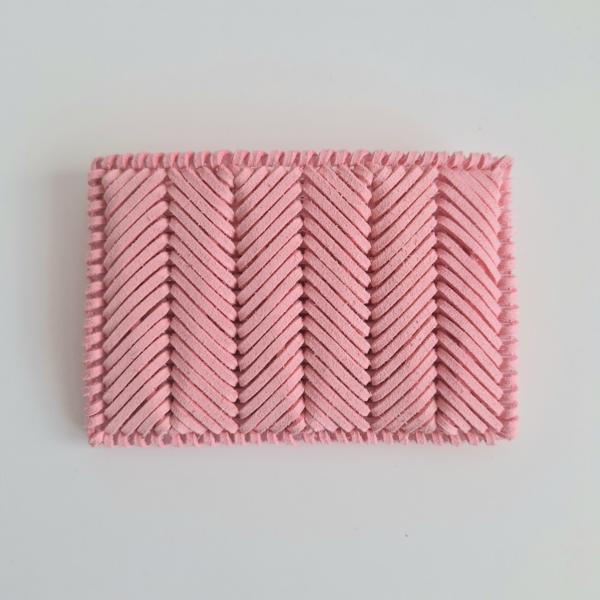 Geweven pasjeshouder | Lichtroze