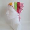 Thumbnail for Gehaakte bandana | Geel, crème, groen, fuchsia en lichtroze