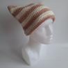 Thumbnail for Gehaakte muts | Crème en poeder roze