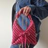 Thumbnail for Gehaakte crossbody tas | Roze iriserend