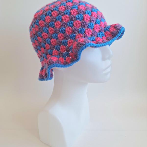 Gehaakte bucket hat | Pride biseksuele vlag