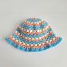 Thumbnail for Gehaakte bucket hat | Oranje, lila, turquoise, sagegroen en wit