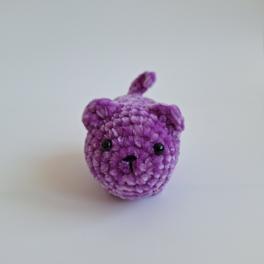 Gehaakte knuffel 'Paarse kat'