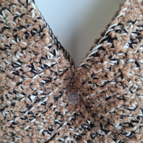 Gehaakte fluffy tas | bruin gemêleerd