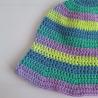 Thumbnail for Gehaakte bucket hat | Blauw, mint, lila en lime