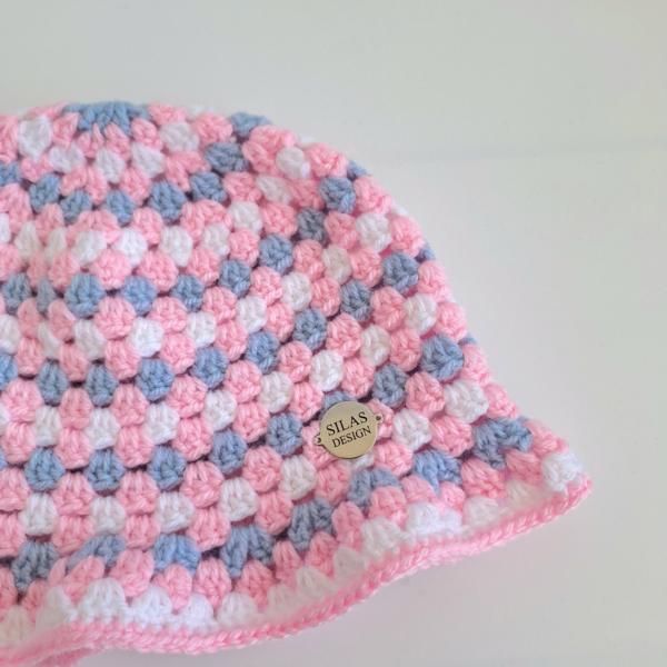 Gehaakte bucket hat | Pride transgender vlag
