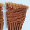 Thumbnail for Gehaakte handschoenen - gehaakte vingerloze handschoenen | Bruin