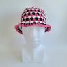 Thumbnail for Gehaakte bucket hat | Fuchsia, wit en zwart