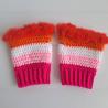 Thumbnail for Gehaakte handschoenen - gehaakte vingerloze handschoenen | Lesbische Pride vlag