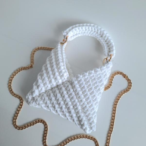 Gehaakte crossbody tas | Wit