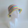 Thumbnail for Gehaakte bucket hat | Pastel regenboog