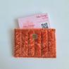 Thumbnail for Geweven pasjeshouder | Pompoen oranje velvet look