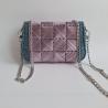 Thumbnail for Geweven crossbody tas | Metallic paars en denimblauw
