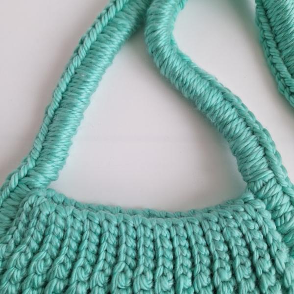 Gehaakte chunky tas | mintgroen