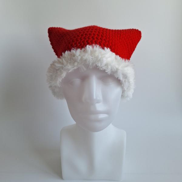 Gehaakte muts met imitatiebont | Santa