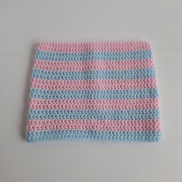 Gehaakte muts | Lichtroze en lichtblauw