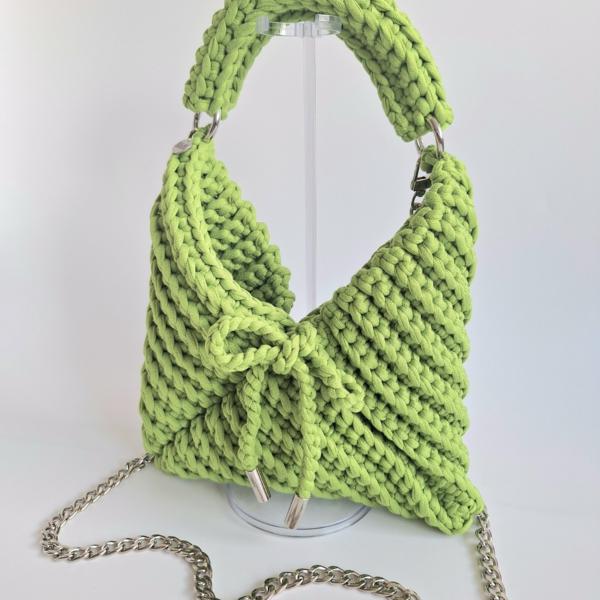 Gehaakte crossbody tas | Appelgroen