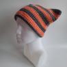 Thumbnail for Gehaakte muts | Koraaloranje en donkergrijs