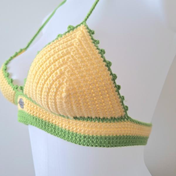 Gehaakt topje | Geel en groen