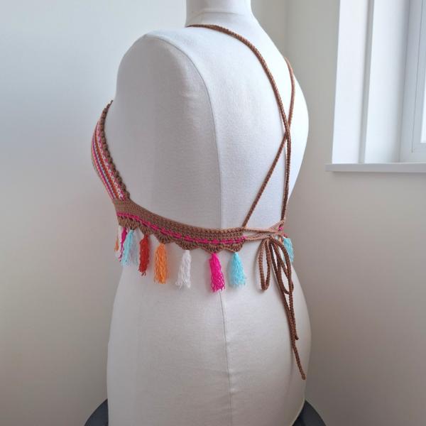 Gehaakt topje 'Gigi top tropisch'