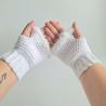 Thumbnail for Gehaakte handschoenen - gehaakte vingerloze handschoenen | Wit