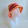 Thumbnail for Gehaakte bucket hat | Oranje, fuchsia, koraal, rood en geel