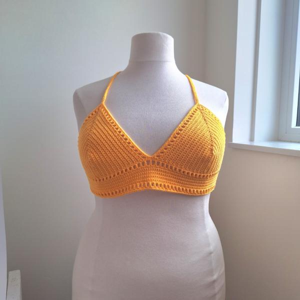 Gehaakt topje 'Boho top geel'