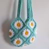 Thumbnail for Gehaakte tas | Turquoise madeliefjes