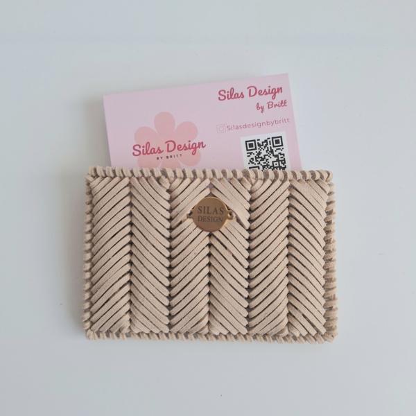 Geweven pasjeshouder | Beige