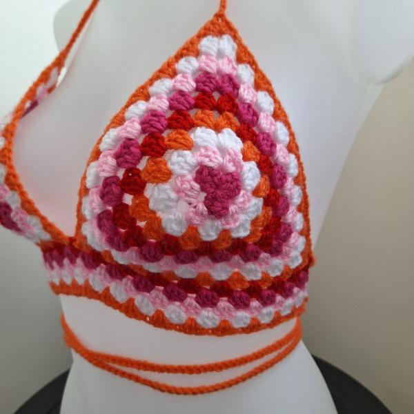 Gehaakt topje 'Pride lesbische vlag'