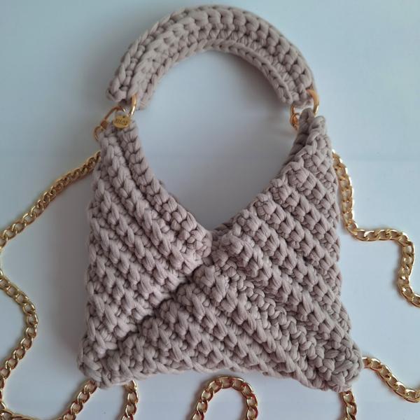 Gehaakte crossbody tas 'Beige'