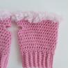 Thumbnail for Gehaakte handschoenen - gehaakte vingerloze handschoenen | Roze en lichtroze