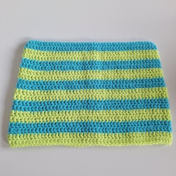Gehaakte muts | Limegroen en turquoise