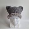 Thumbnail for Gehaakte muts met imitatiebont | Grijs