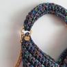 Thumbnail for Gehaakte crossbody tas 'Metallic zwart regenboog'