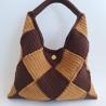 Thumbnail for Gehaakte checker handtas 'Bruin en caramel'