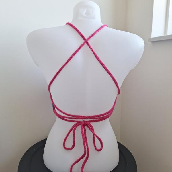 Gehaakt topje 'Pride biseksuele vlag'