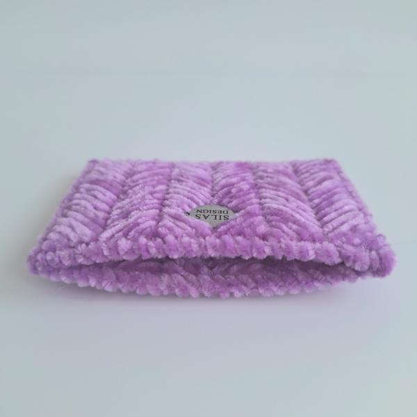 Geweven pasjeshouder | Lavendel velvet look