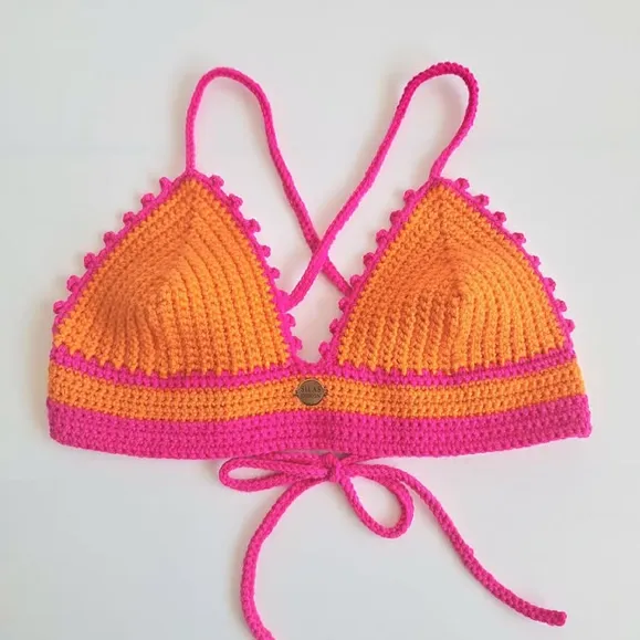 Photo by Britt Silas on April 12, 2026. May be an image of halter top, crochet and text.